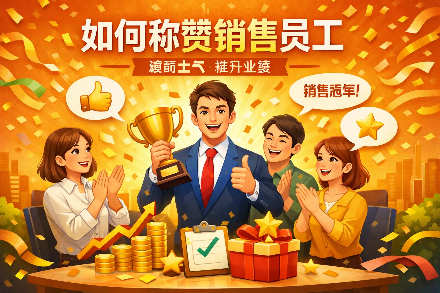 如何称赞销售员工