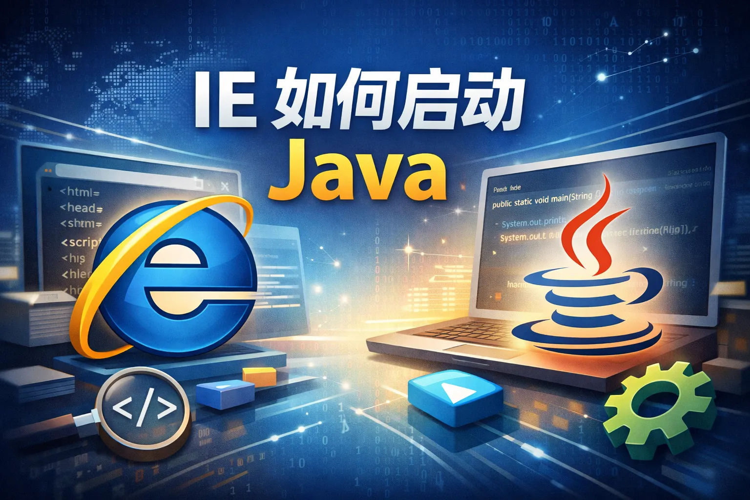 ie 如何启动java