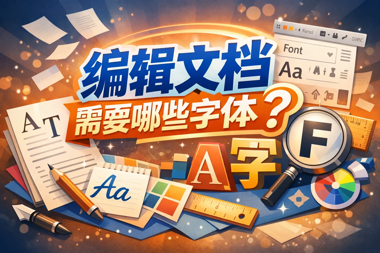 编辑文档需要哪些字体