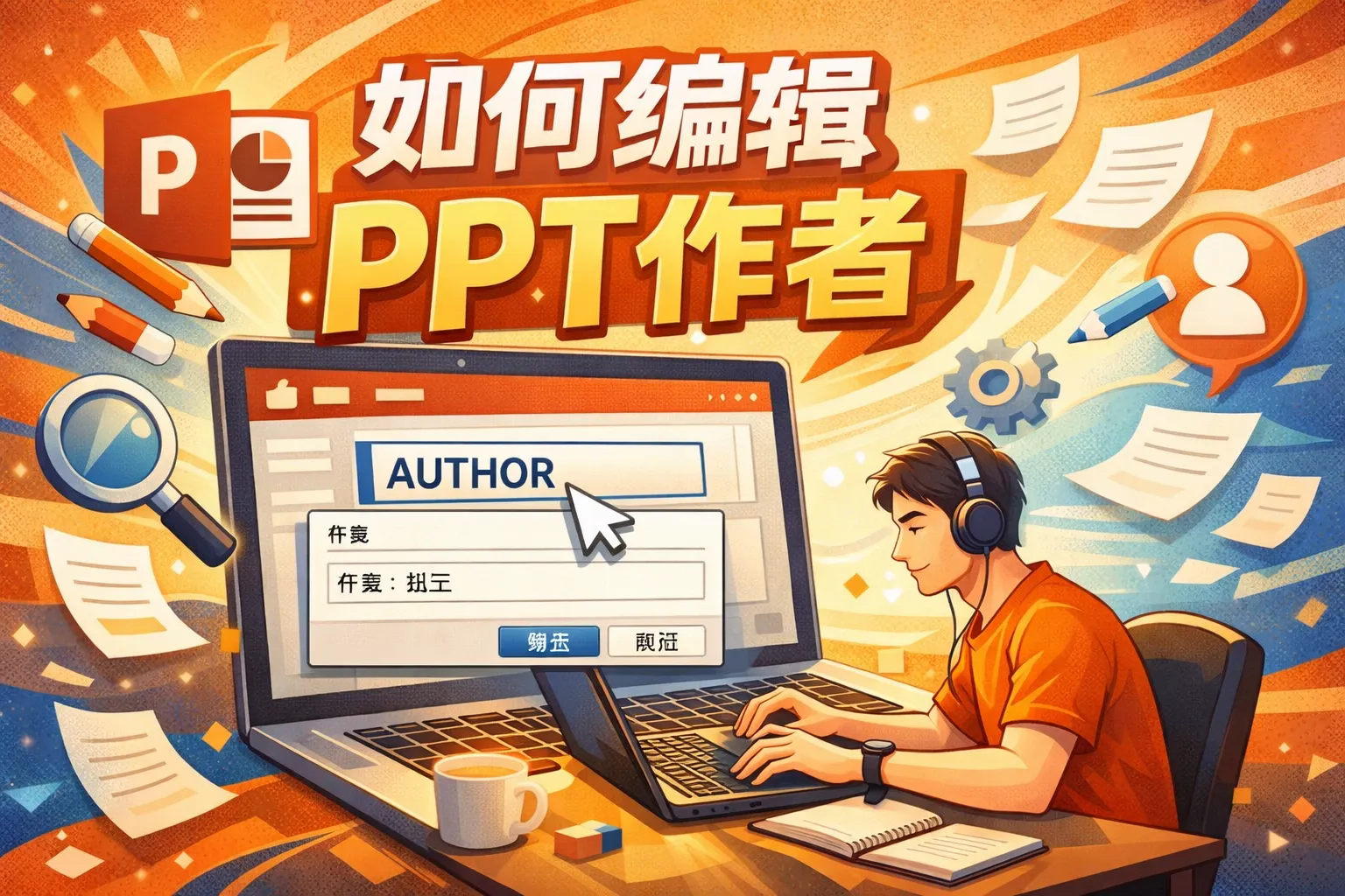 如何编辑ppt作者