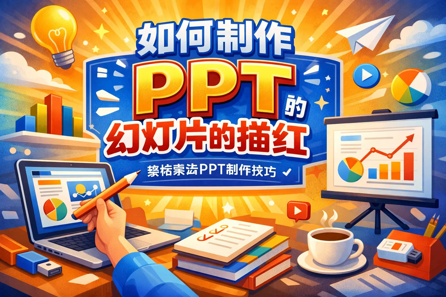 如何制作ppt幻灯片的描红