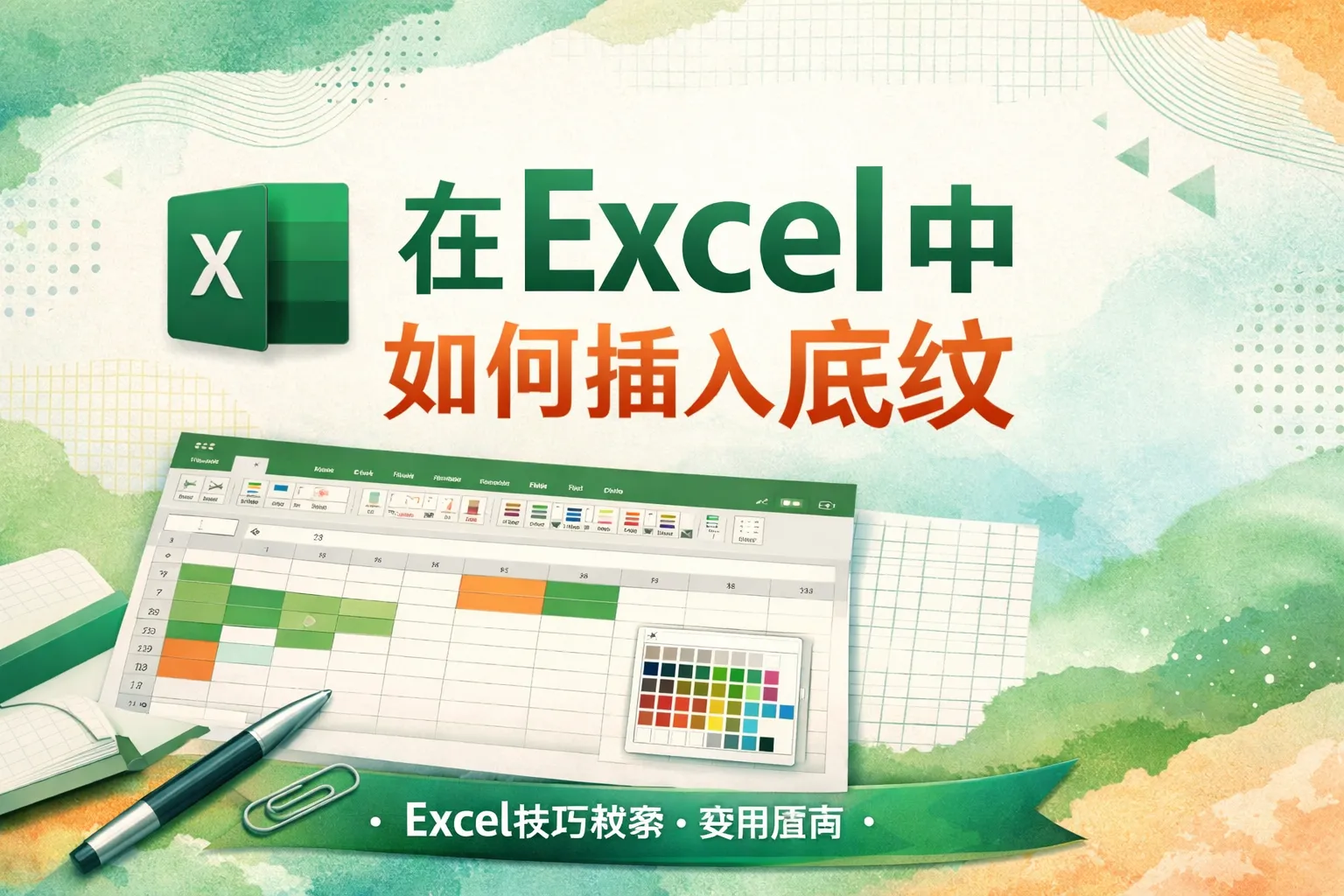 在excel中如何插入底纹