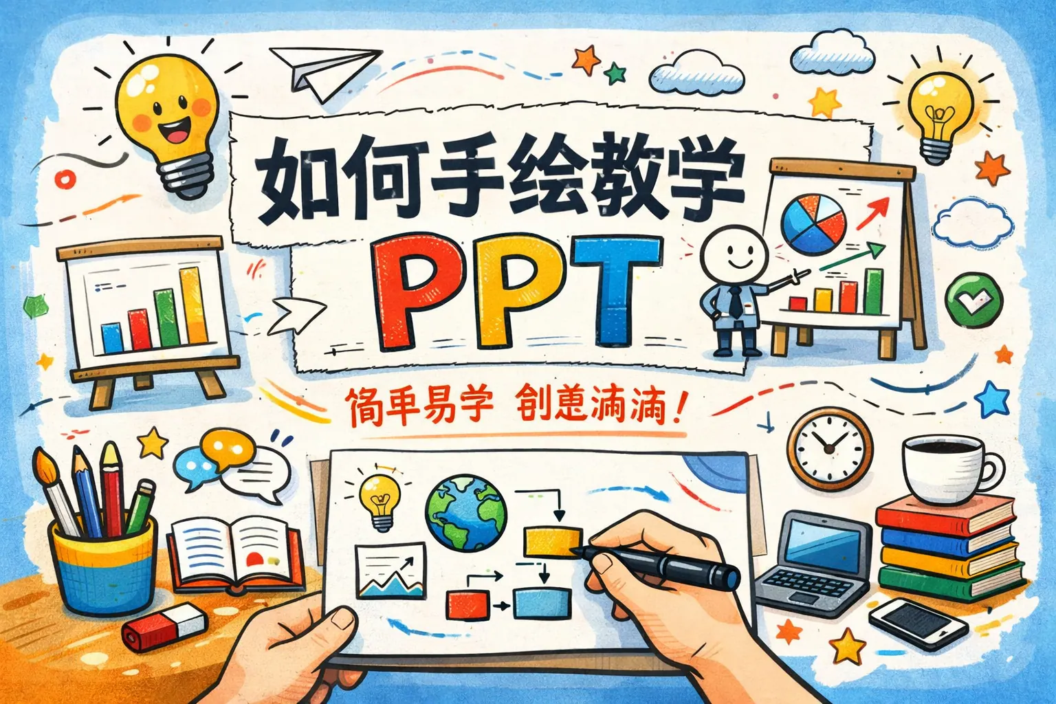 如何手绘教学ppt
