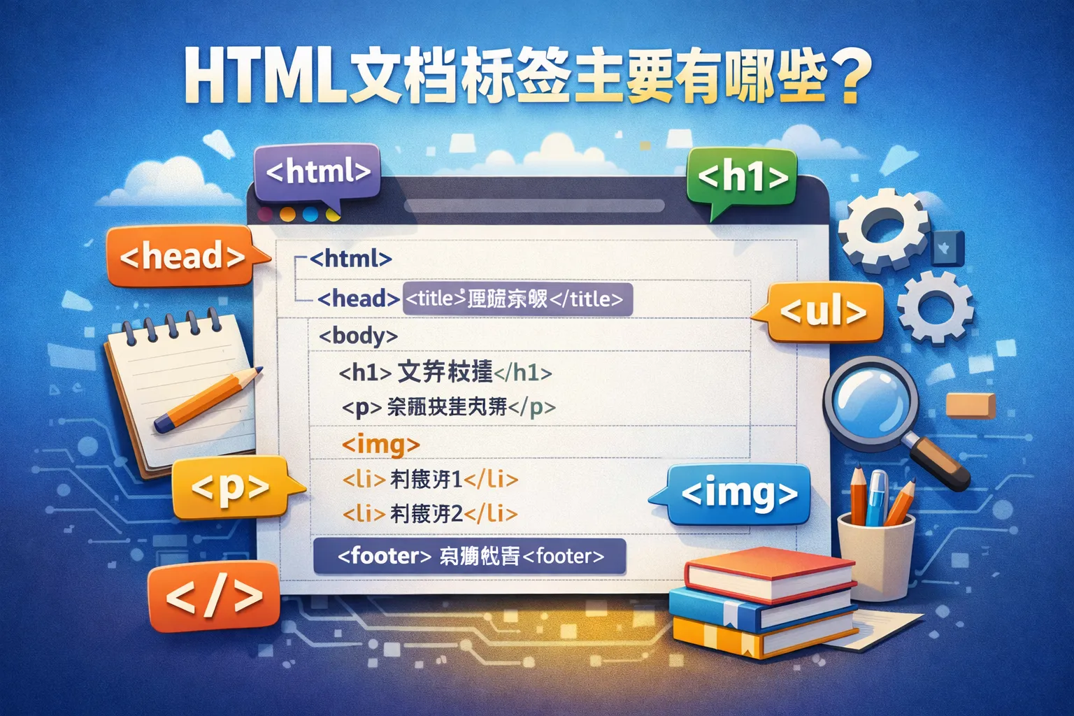 html文档标签主要有哪些