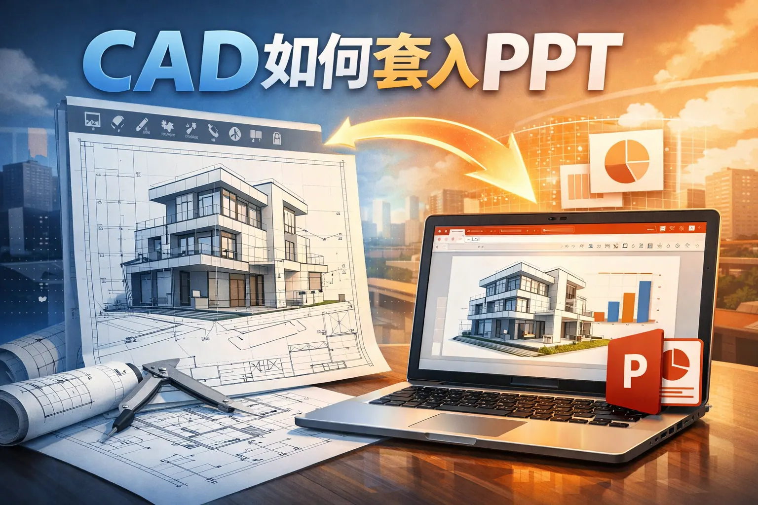 CAD如何套入PPT
