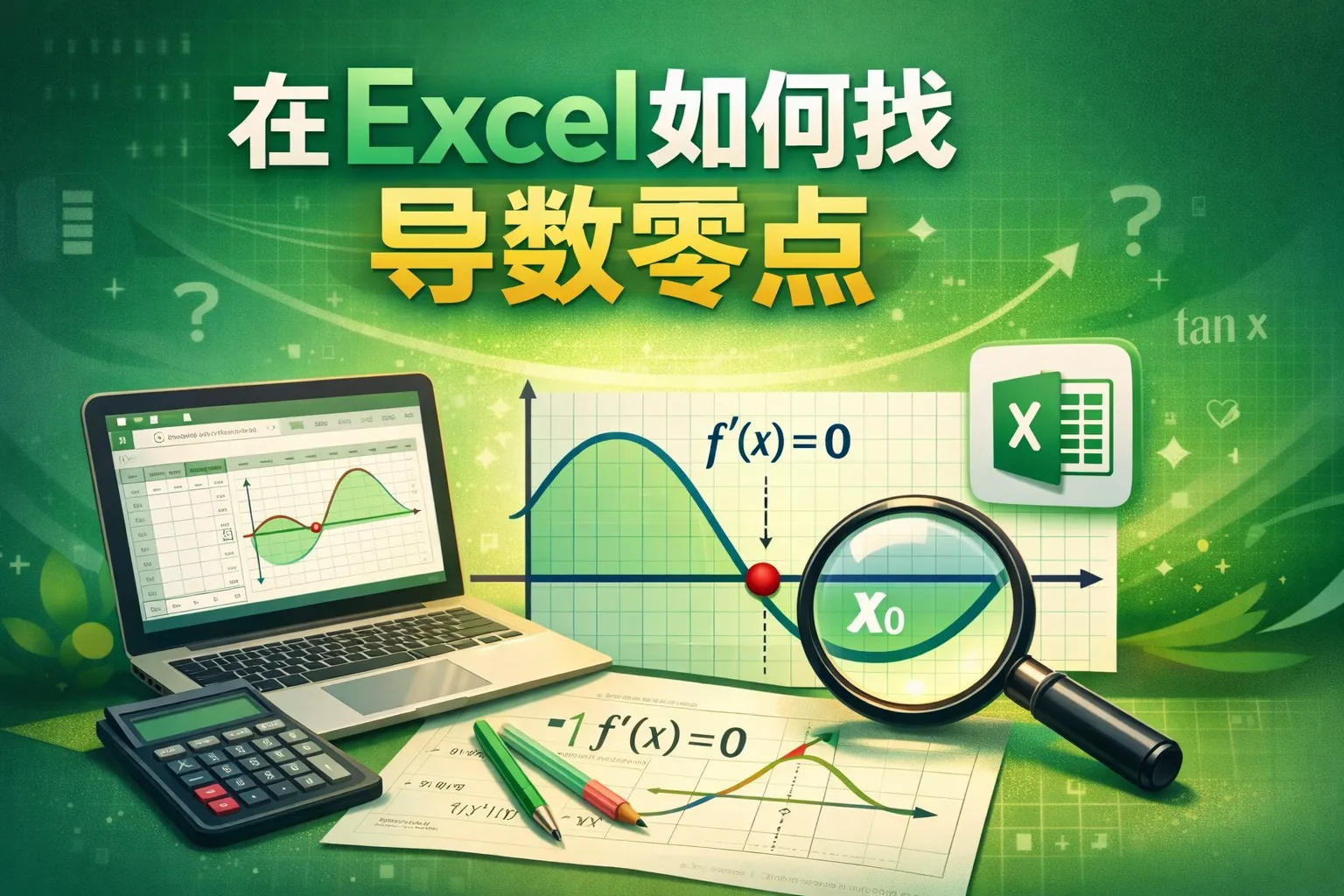 在excel如何找导数零点