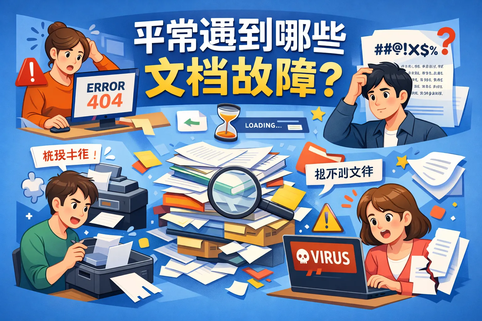平常遇到哪些文档故障