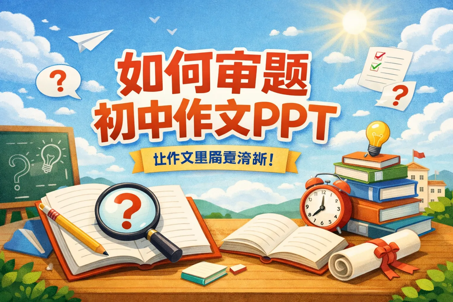 如何审题初中作文ppt