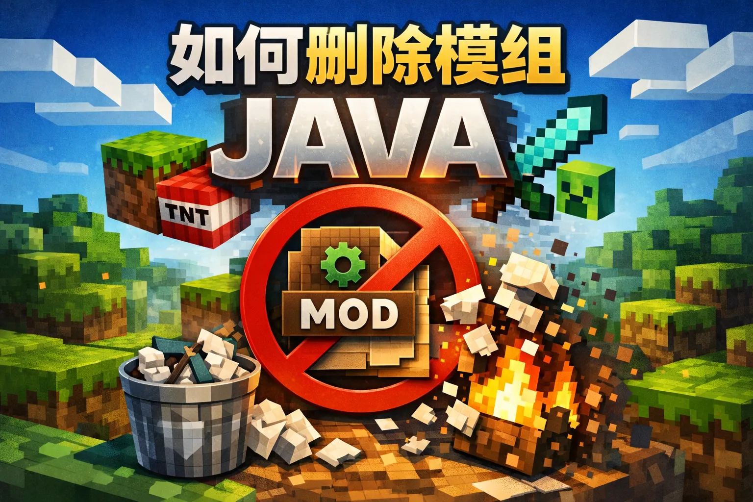 如何删除模组java