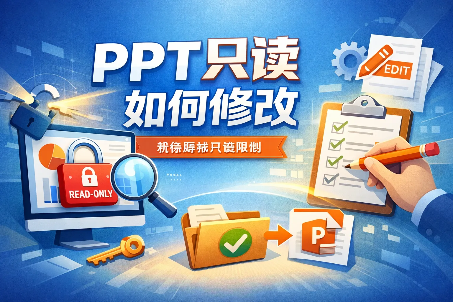 ppt只读如何修改