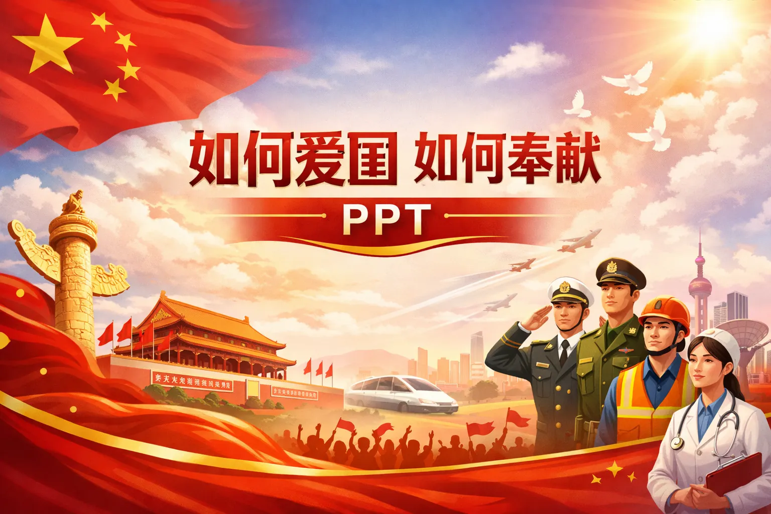 如何爱国如何奉献ppt