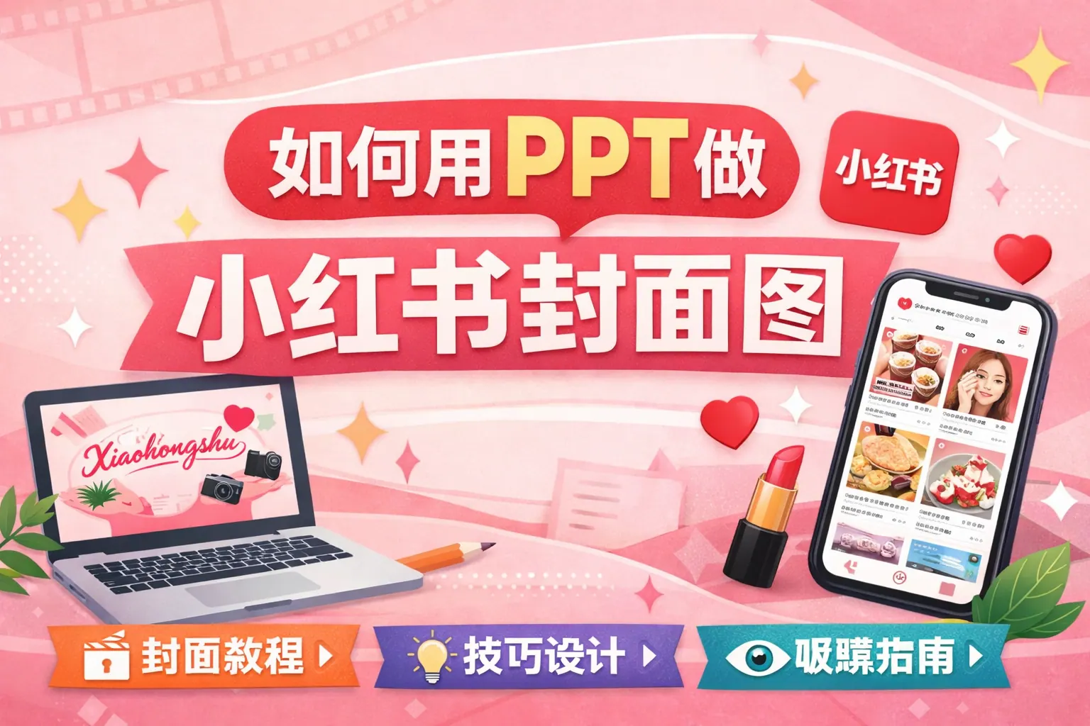 如何用ppt做小红书封面图