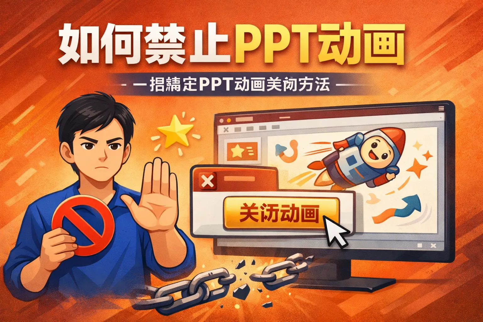 如何禁止ppt动画