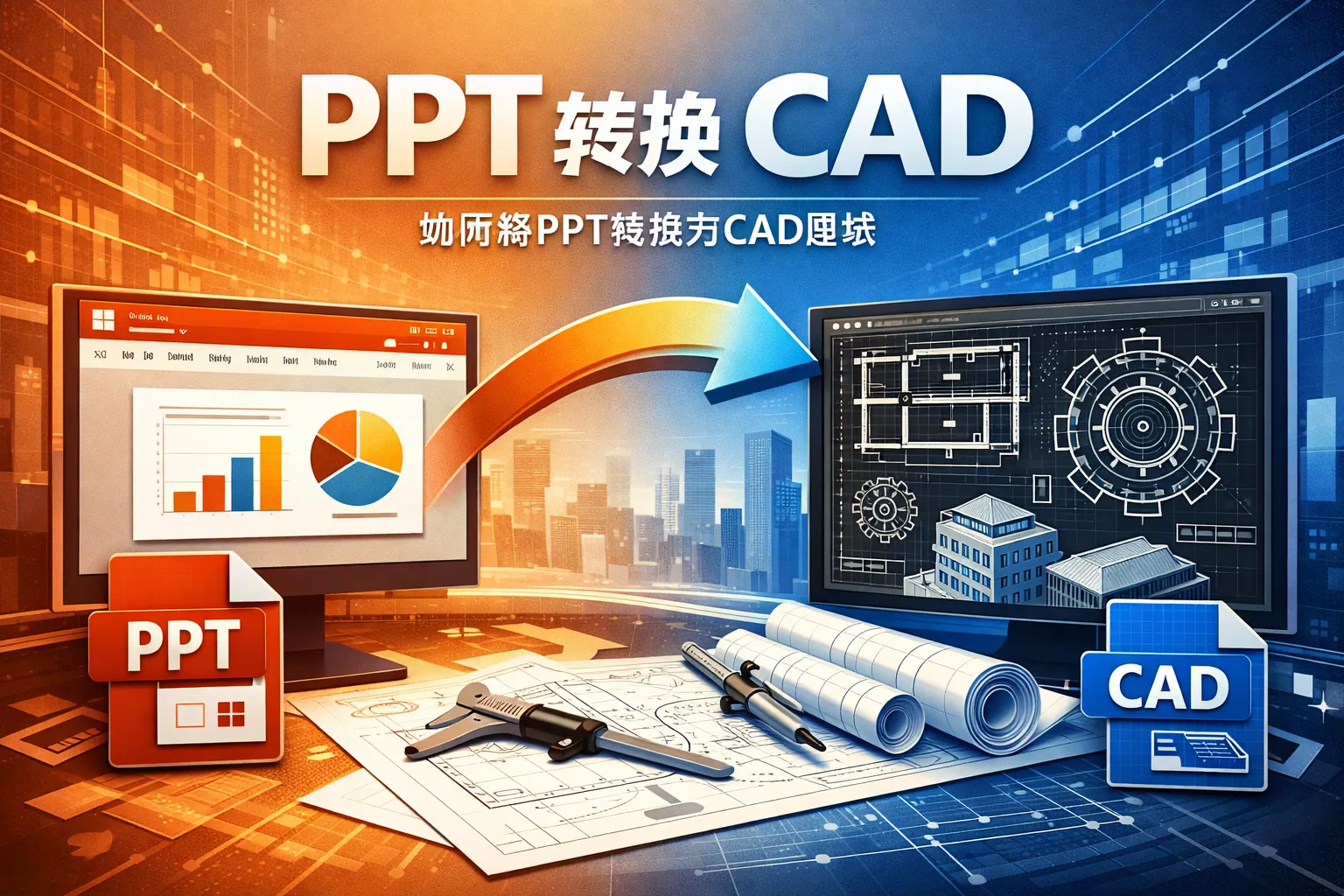 ppt如何转换cad