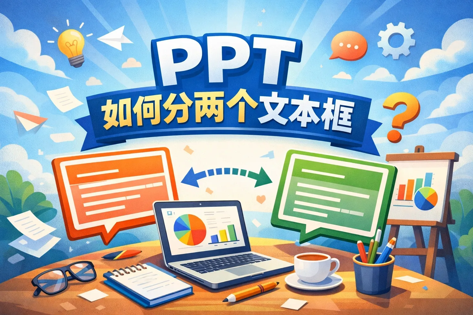 ppt如何分两个文本框