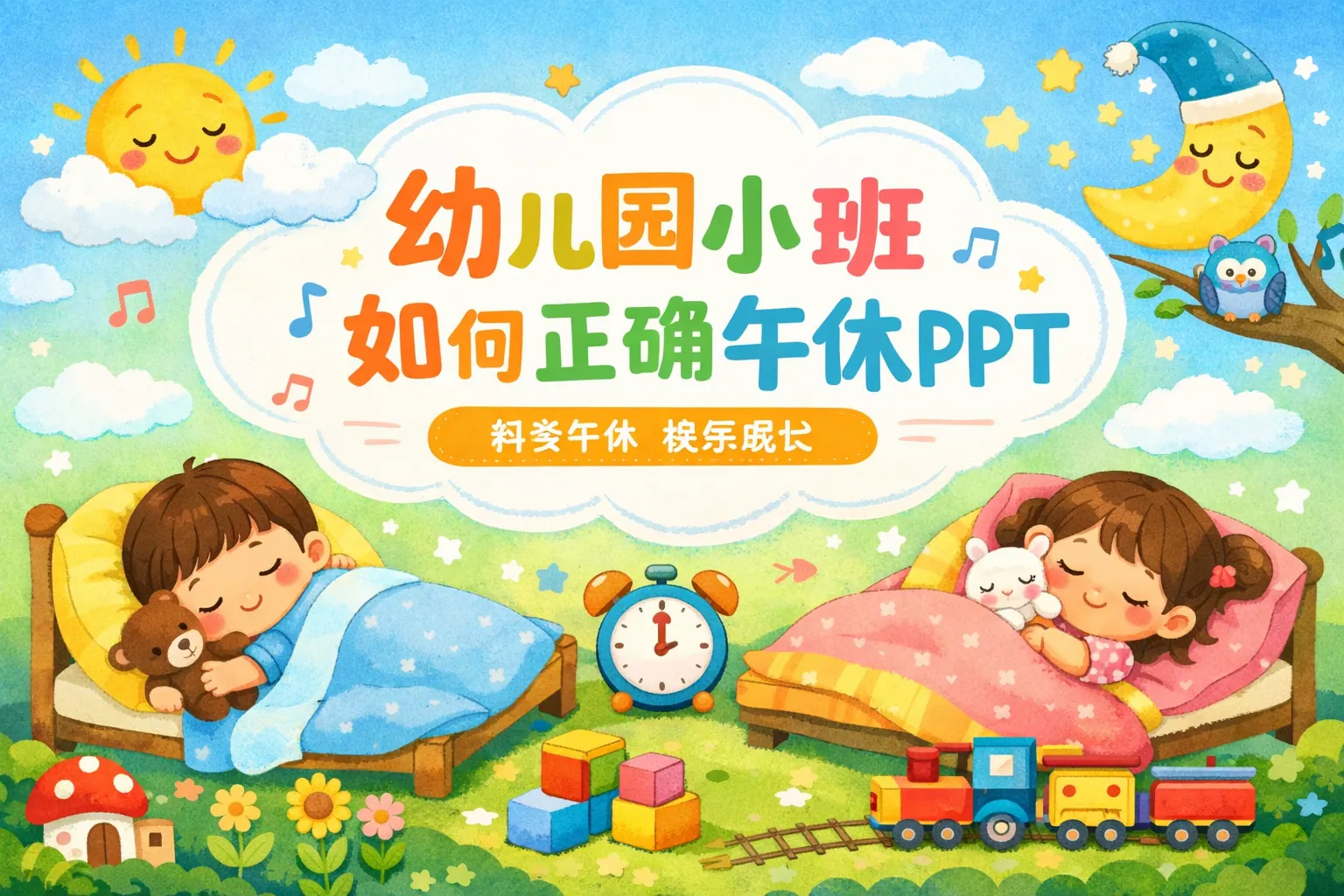 幼儿园小班如何正确午休ppt