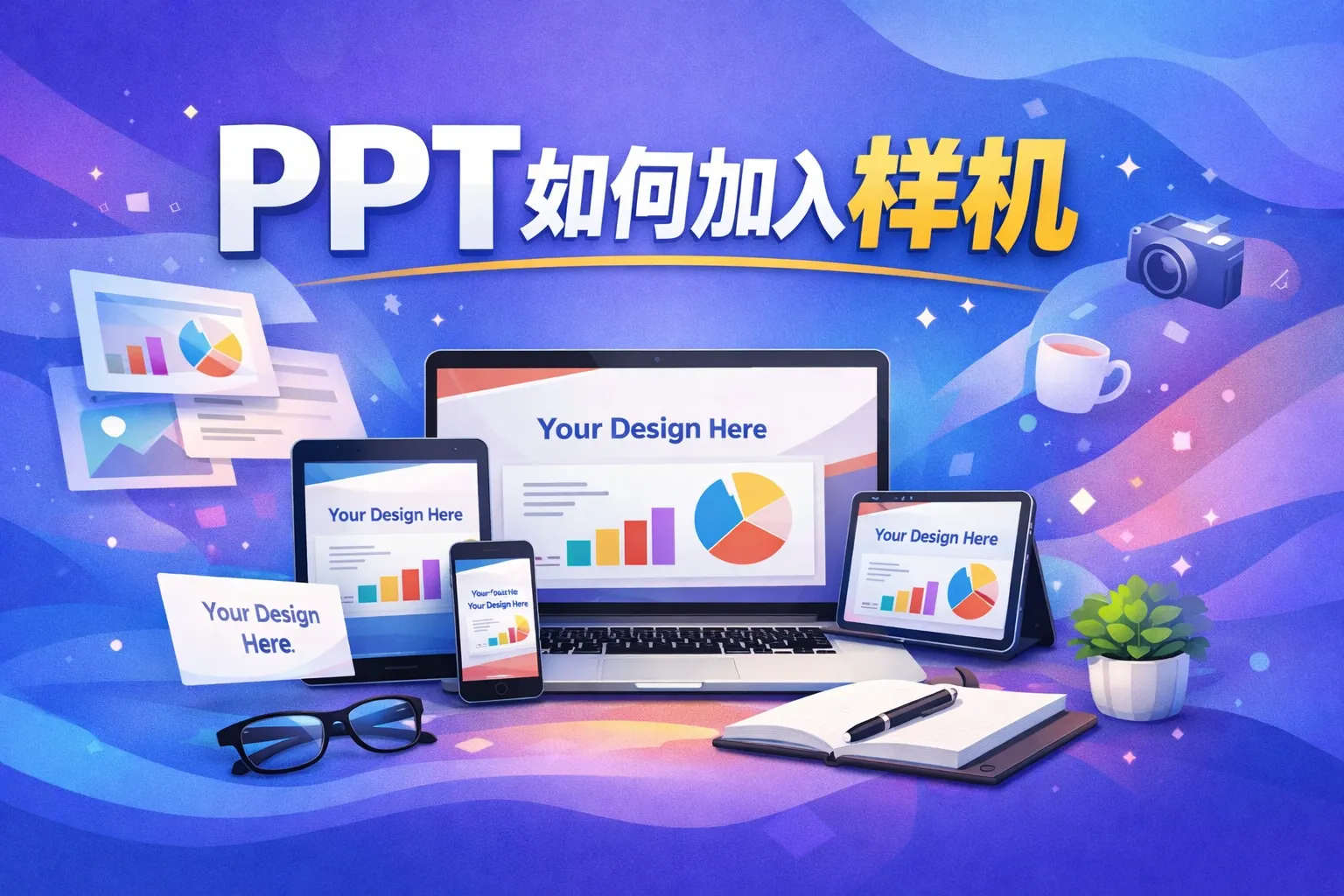 ppt如何加入样机