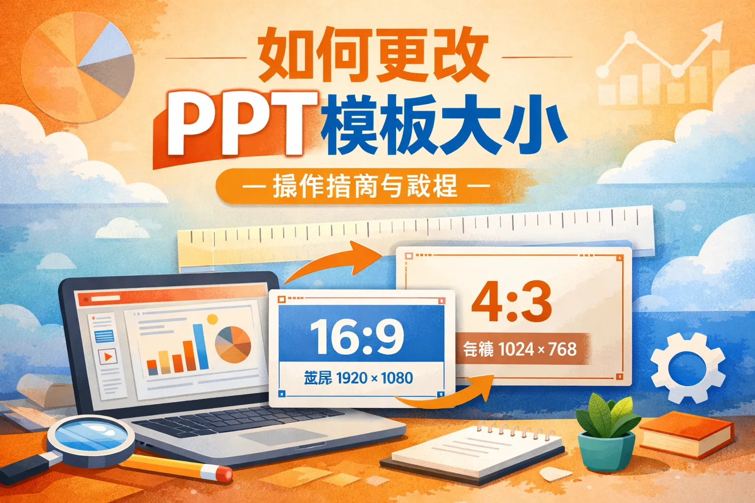 如何更改ppt模板大小