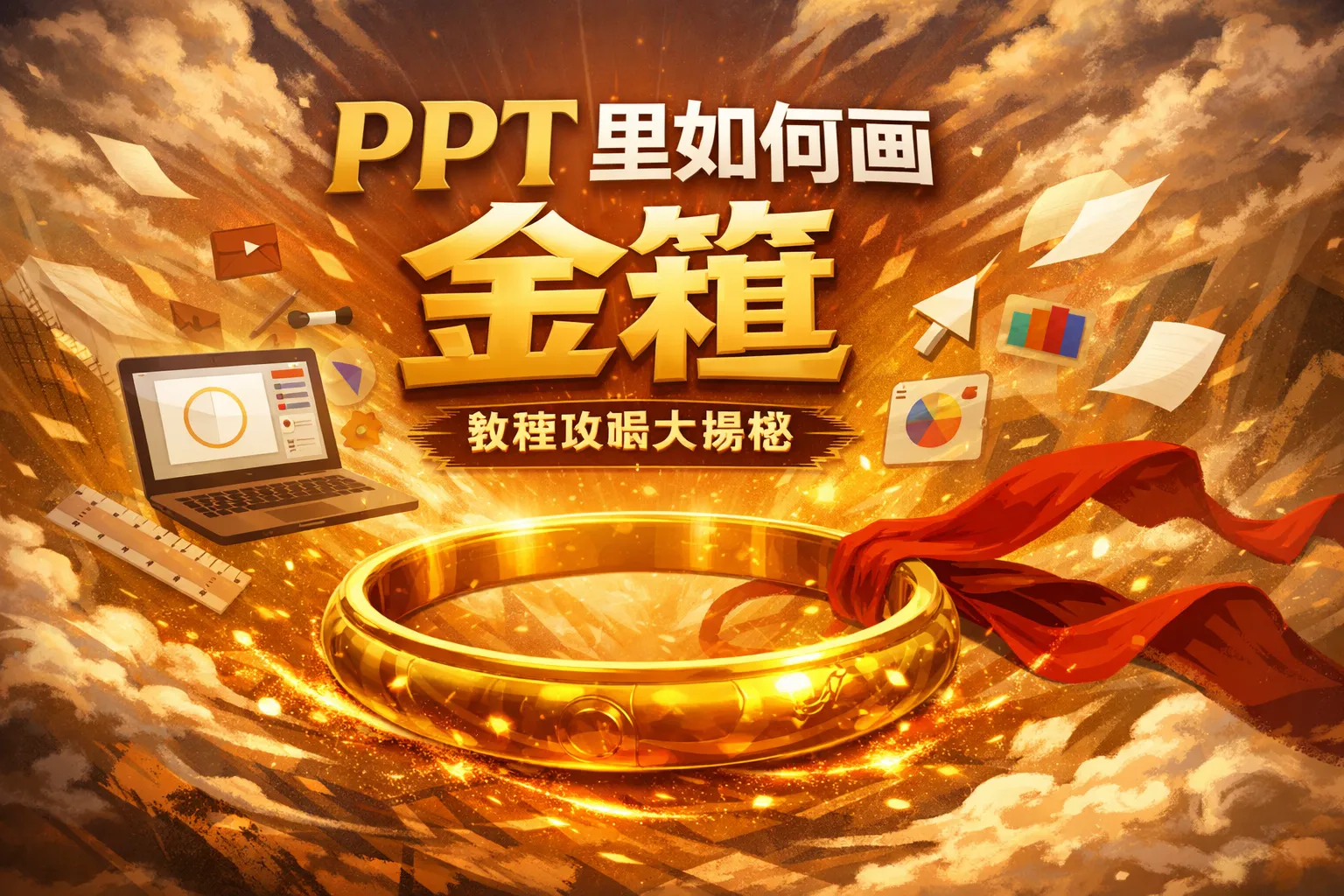 ppt里如何画金箍