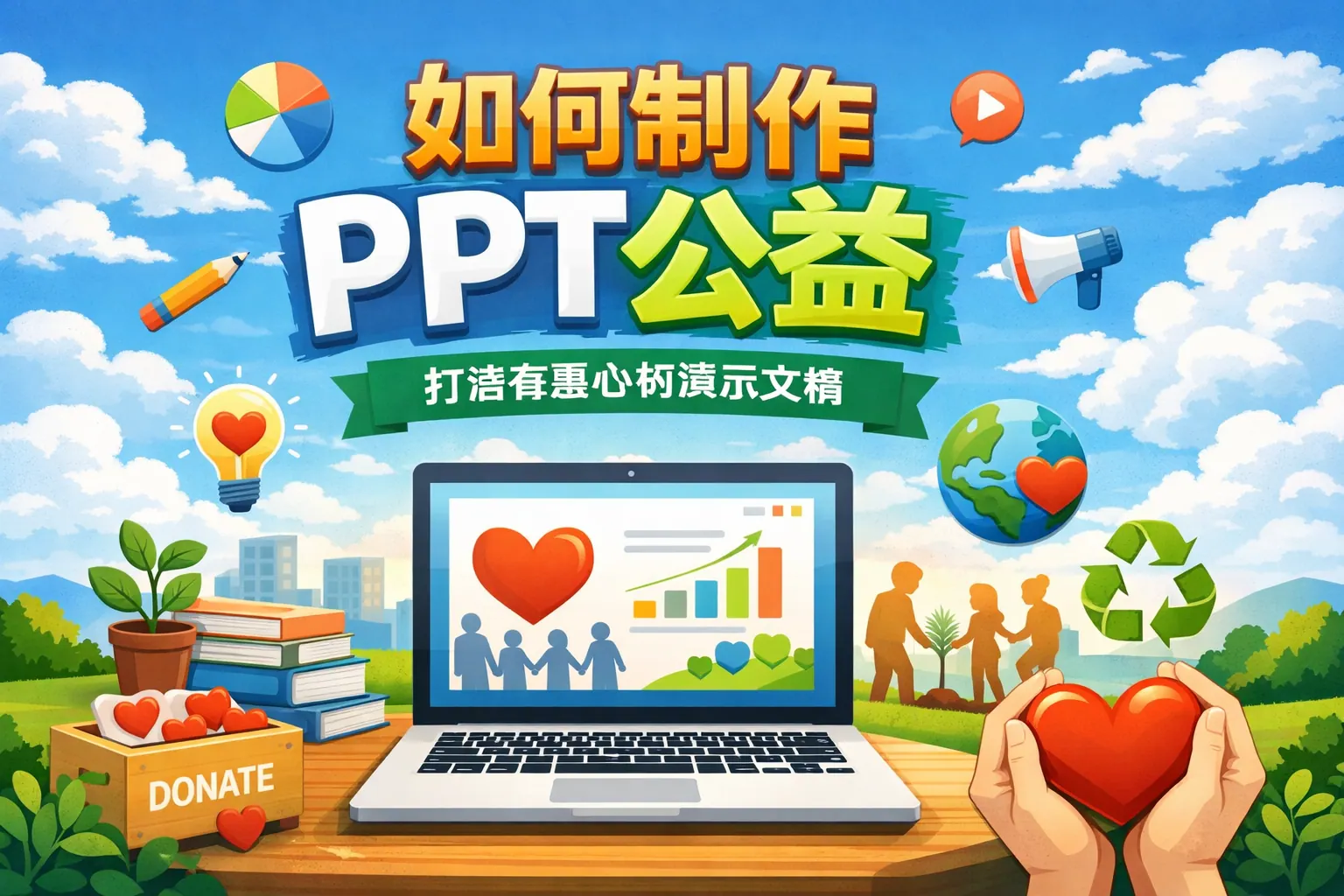 如何制作ppt公益