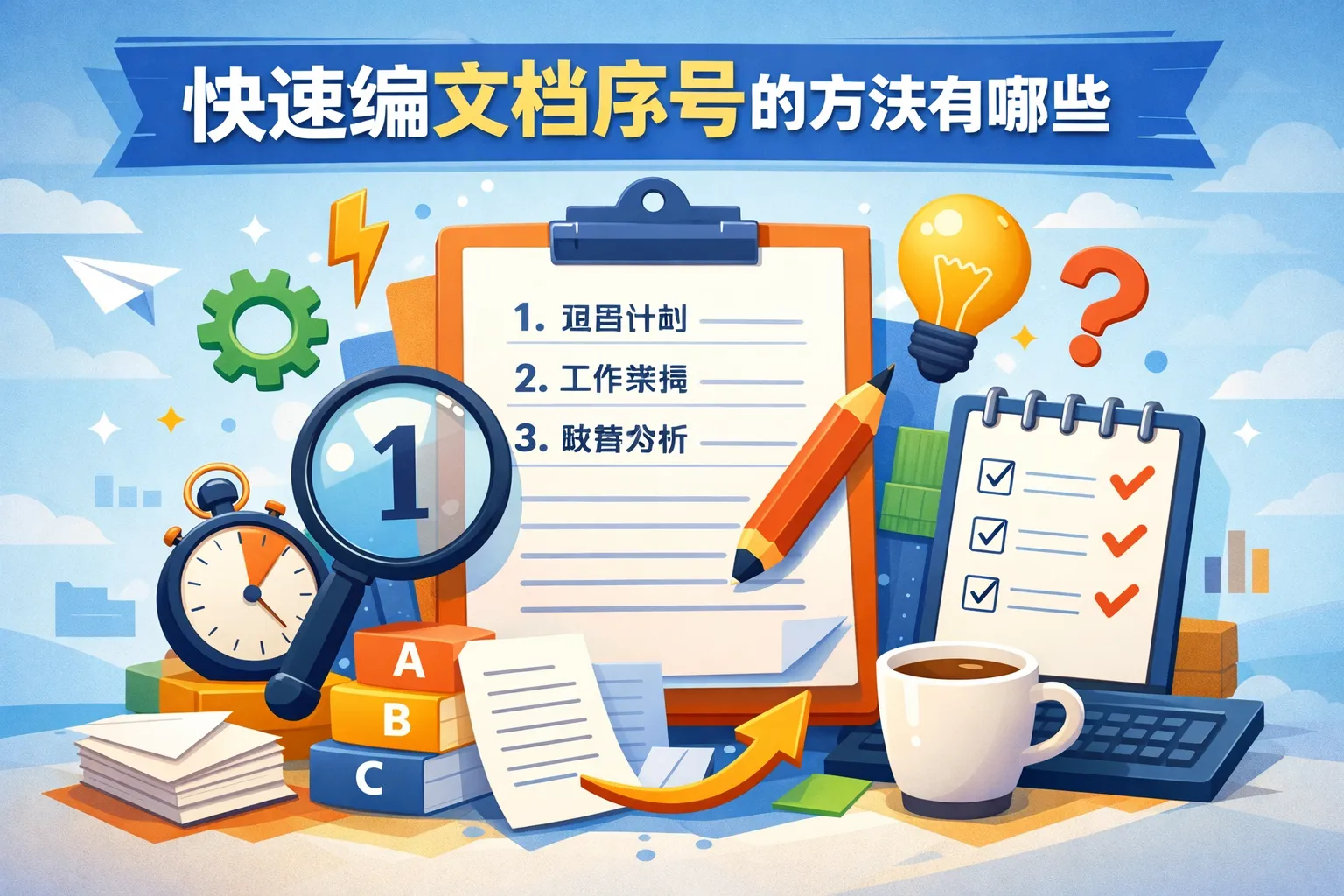 快速编文档序号的方法有哪些