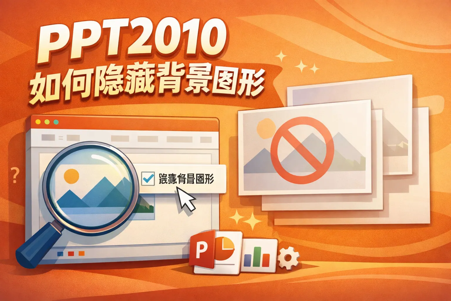 ppt2010如何隐藏背景图形