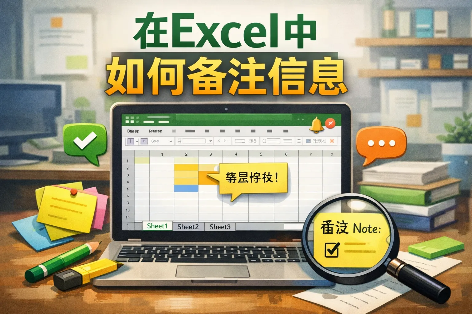 在excel中如何备注信息