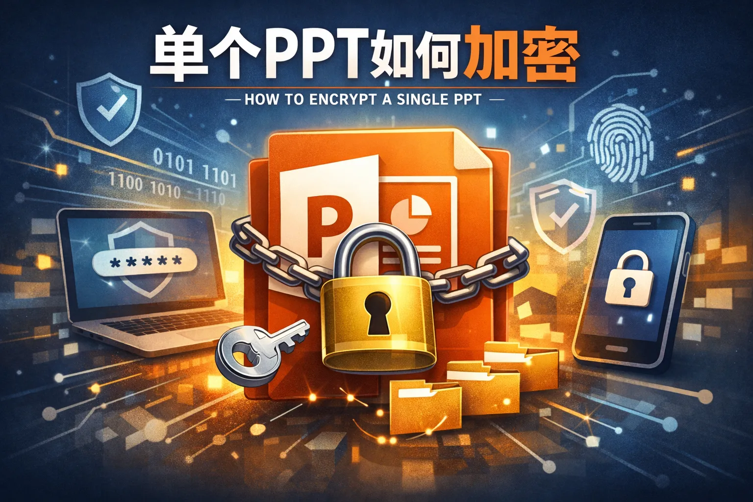 单个ppt如何加密