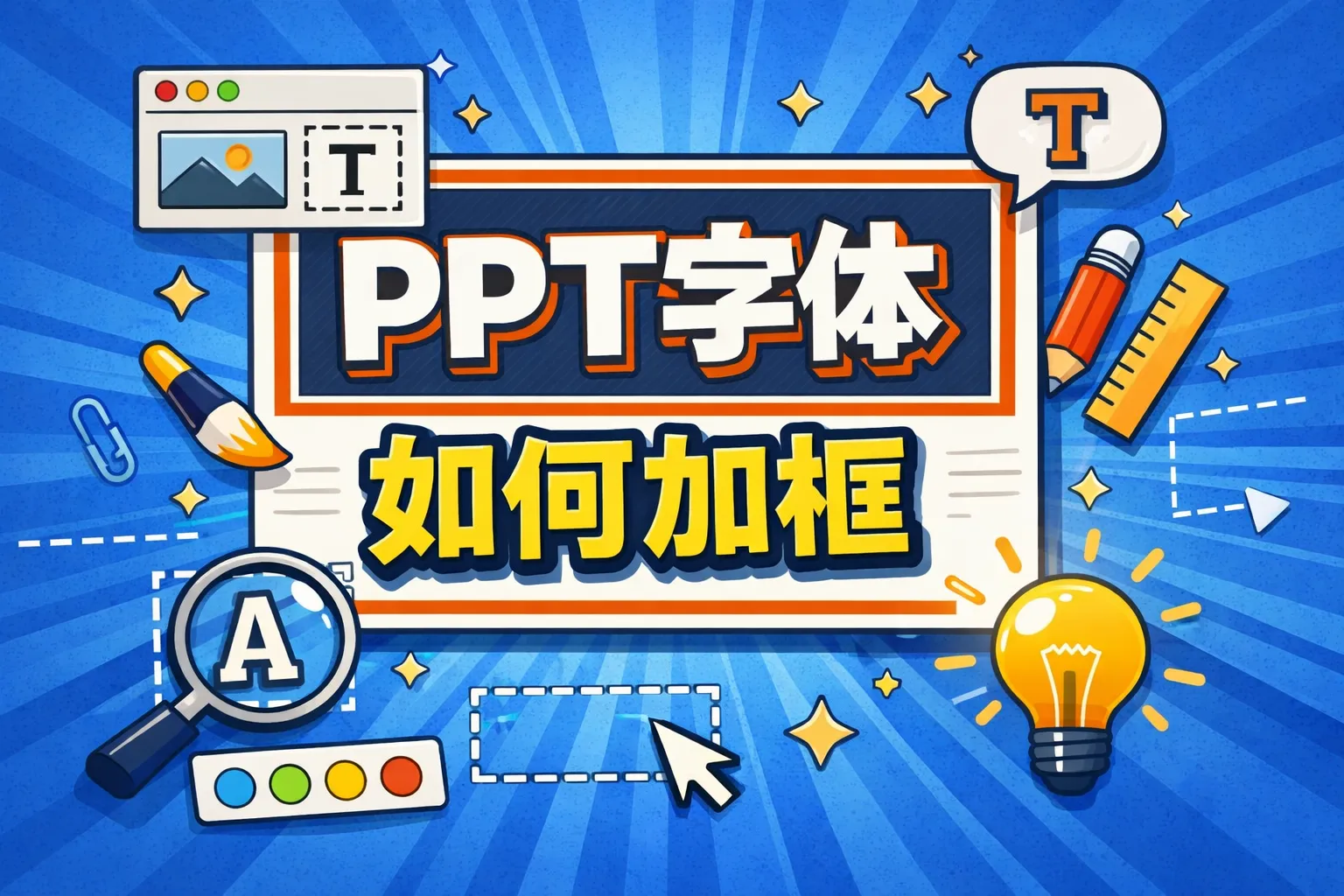 ppt字体如何加框