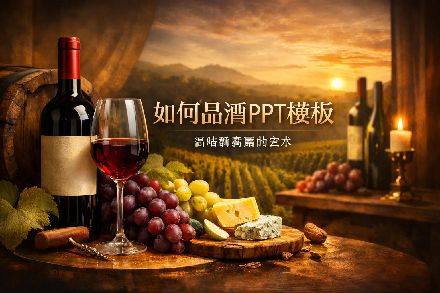 如何品酒ppt模板
