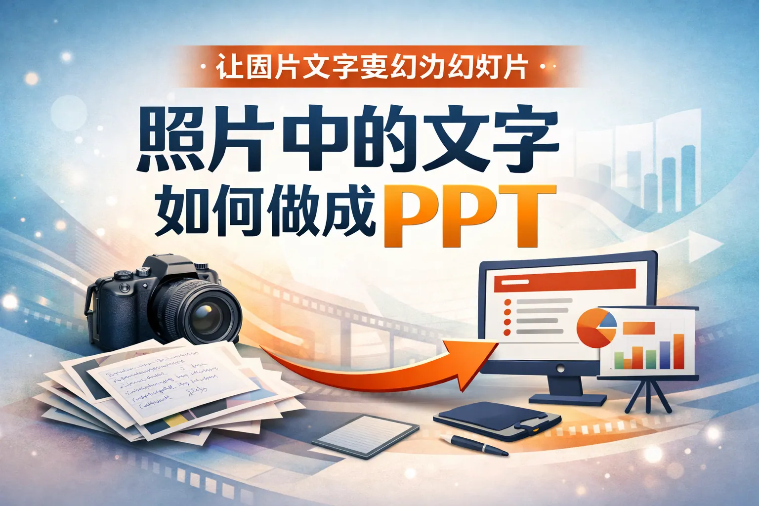 照片中的文字如何做成ppt