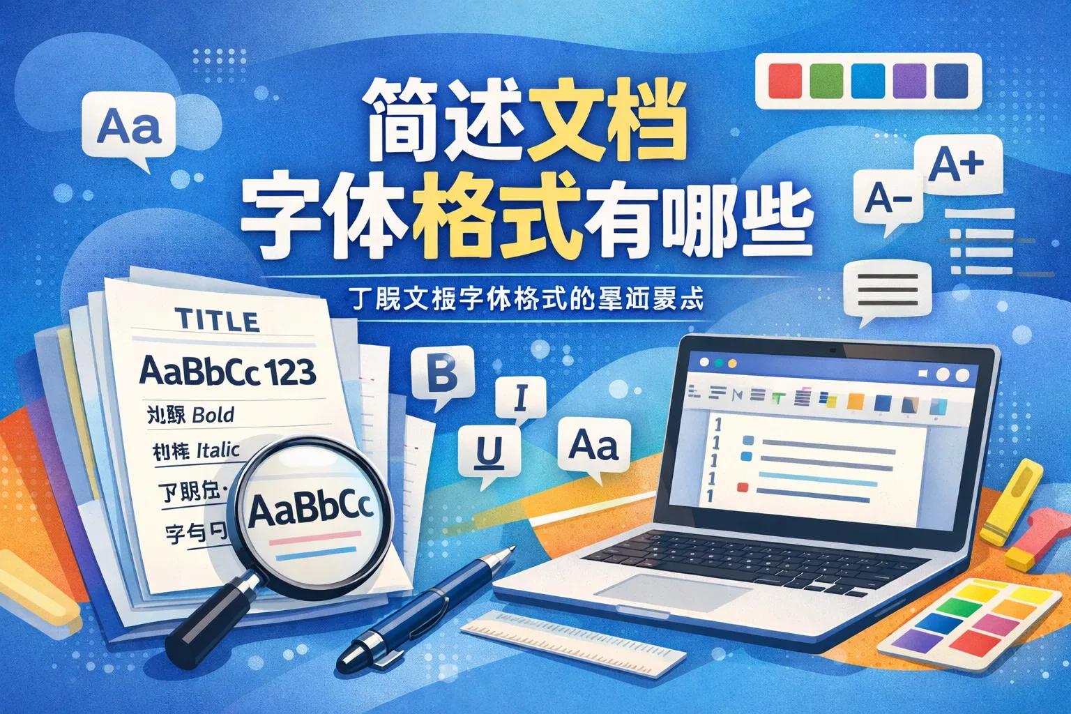 简述文档字体格式有哪些