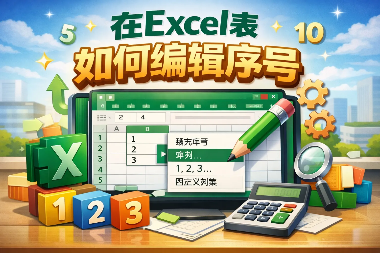 在excel表如何编辑序号