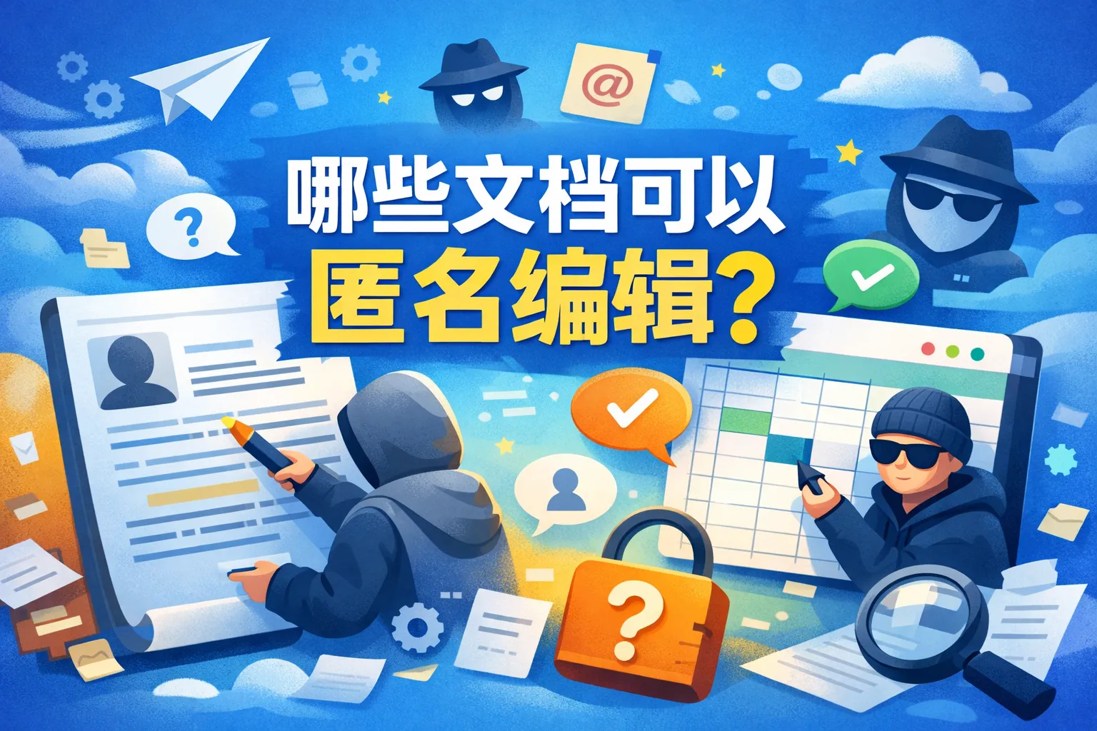 哪些文档可以匿名编辑