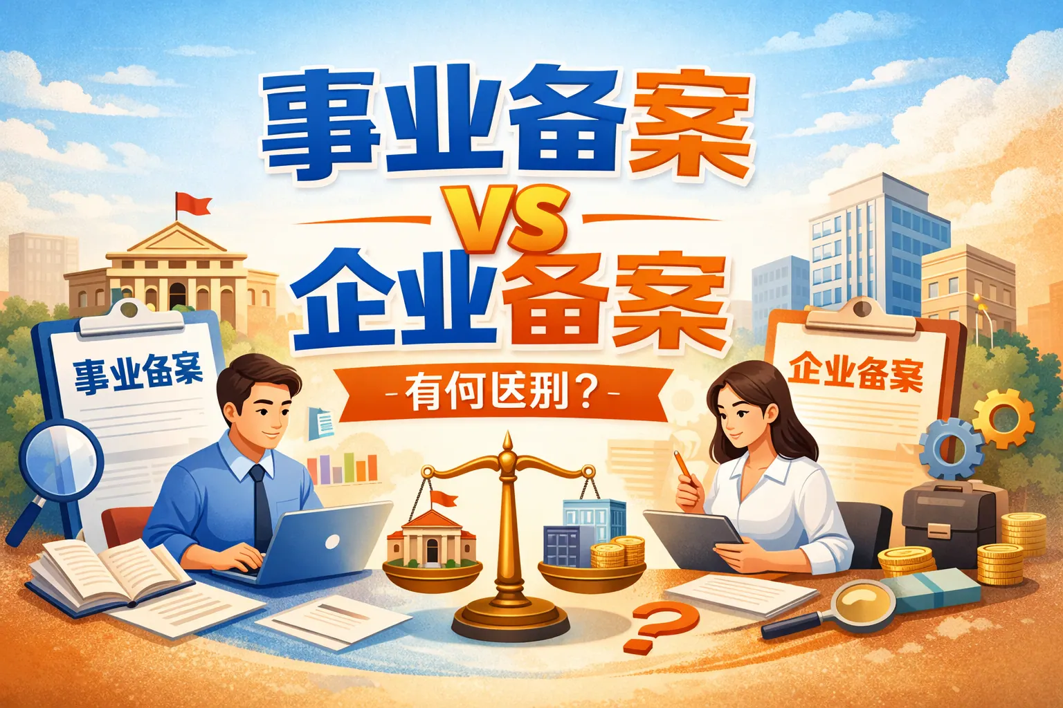 事业备案企业备案区别