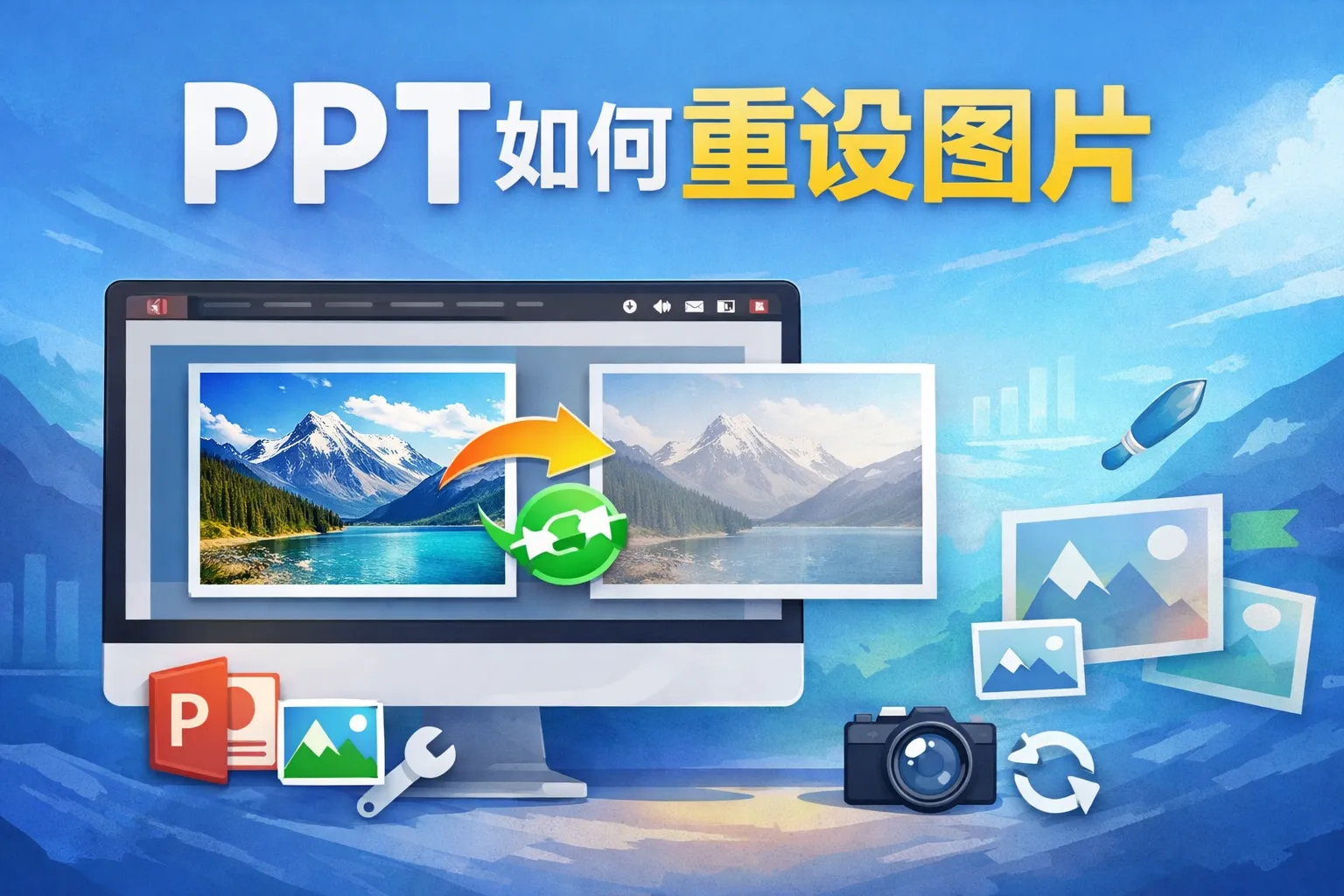 PPT如何重设图片