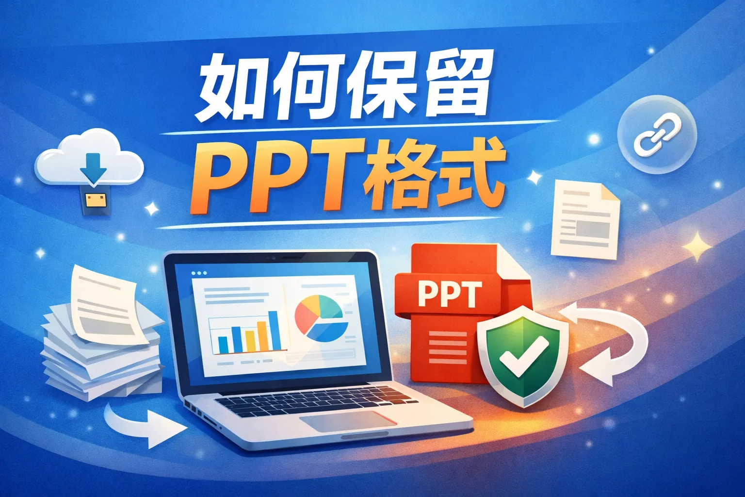 如何保留ppt格式