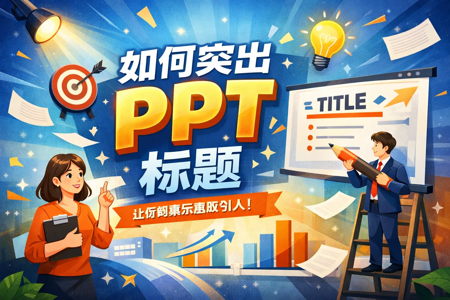 如何突出ppt标题