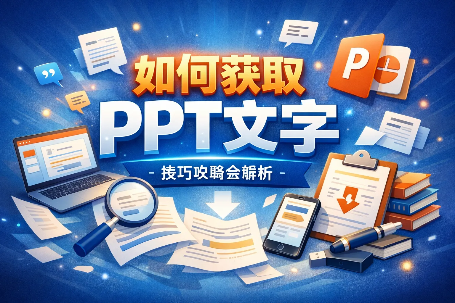 如何获取ppt文字