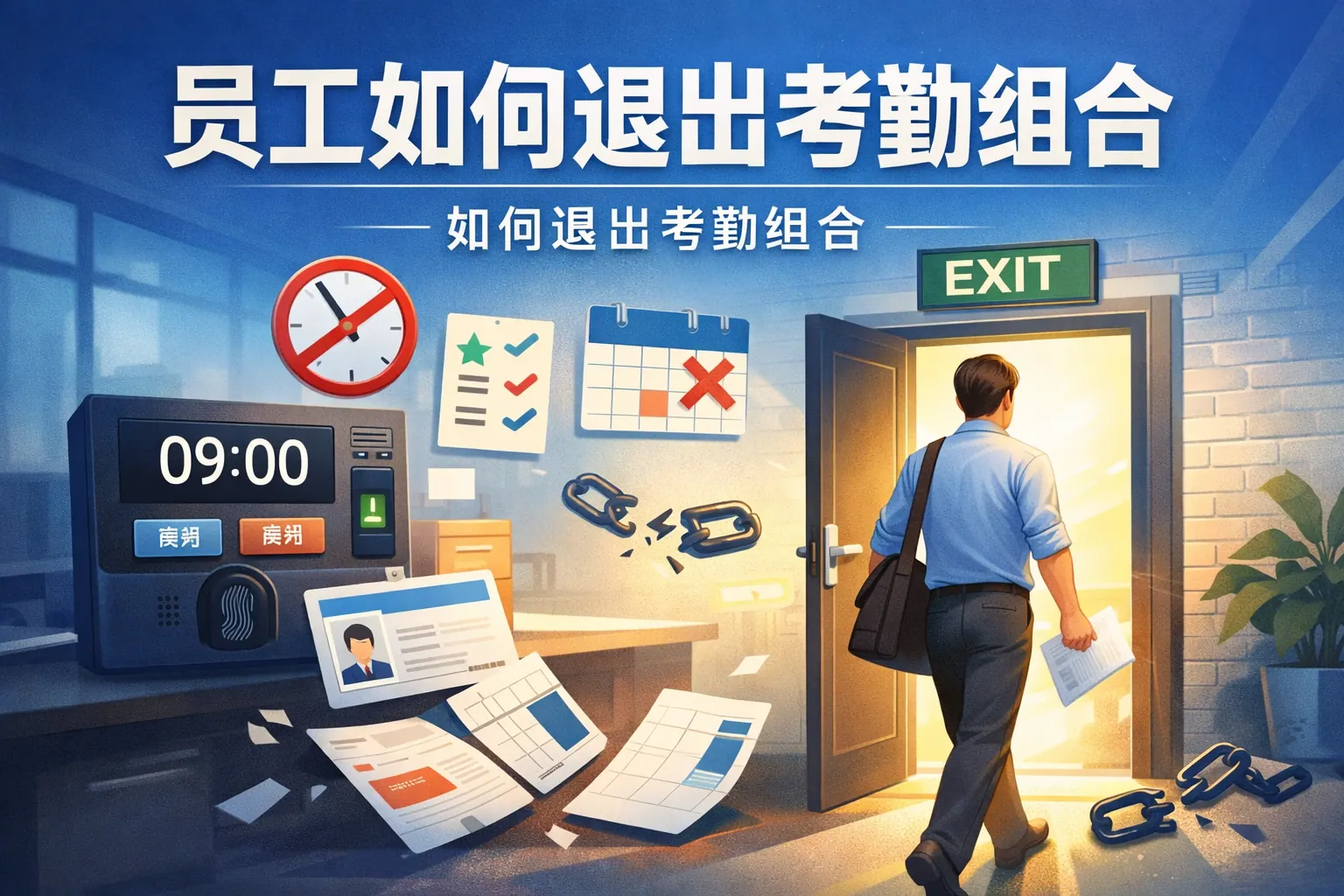 员工如何退出考勤组合