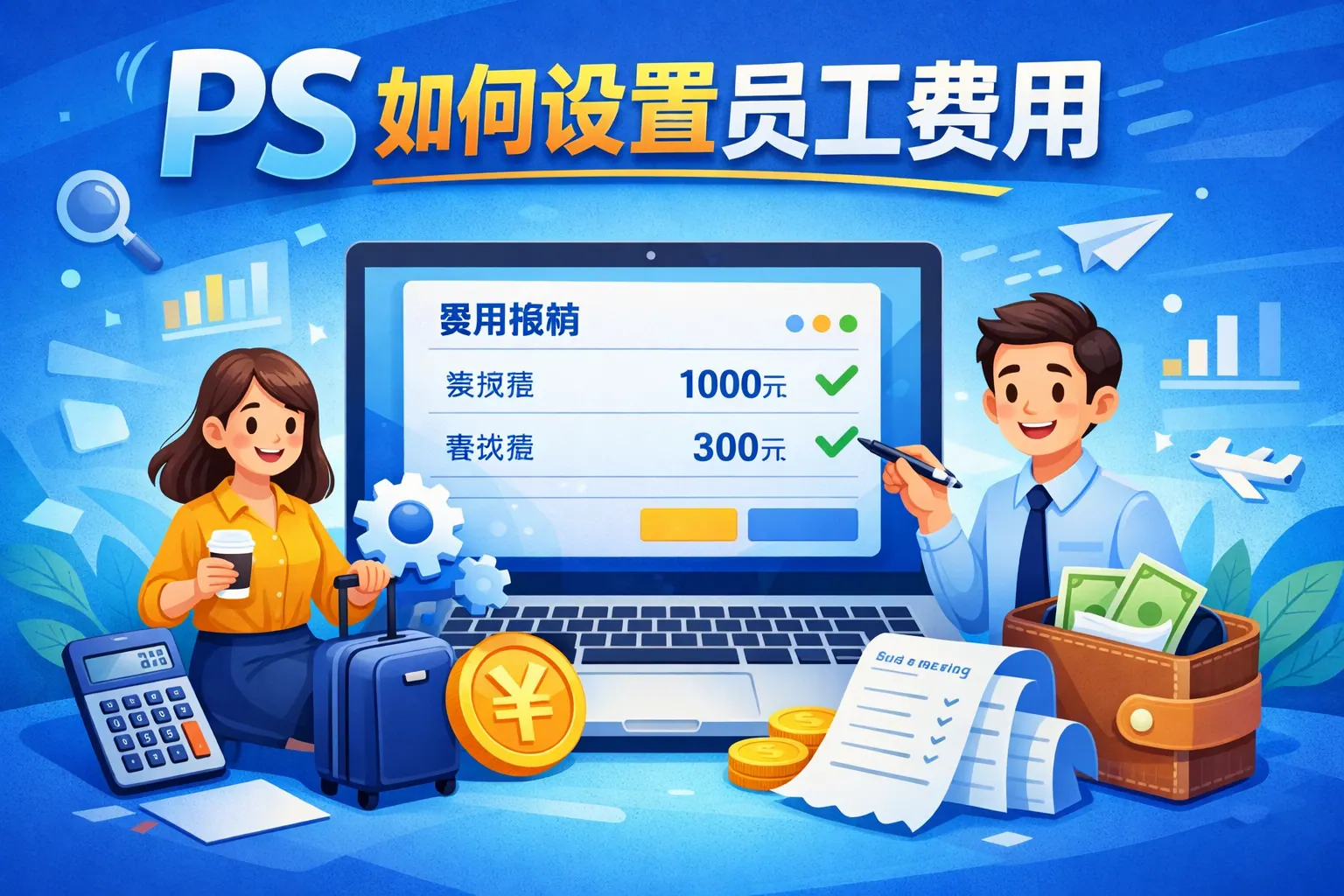ps如何设置员工费用