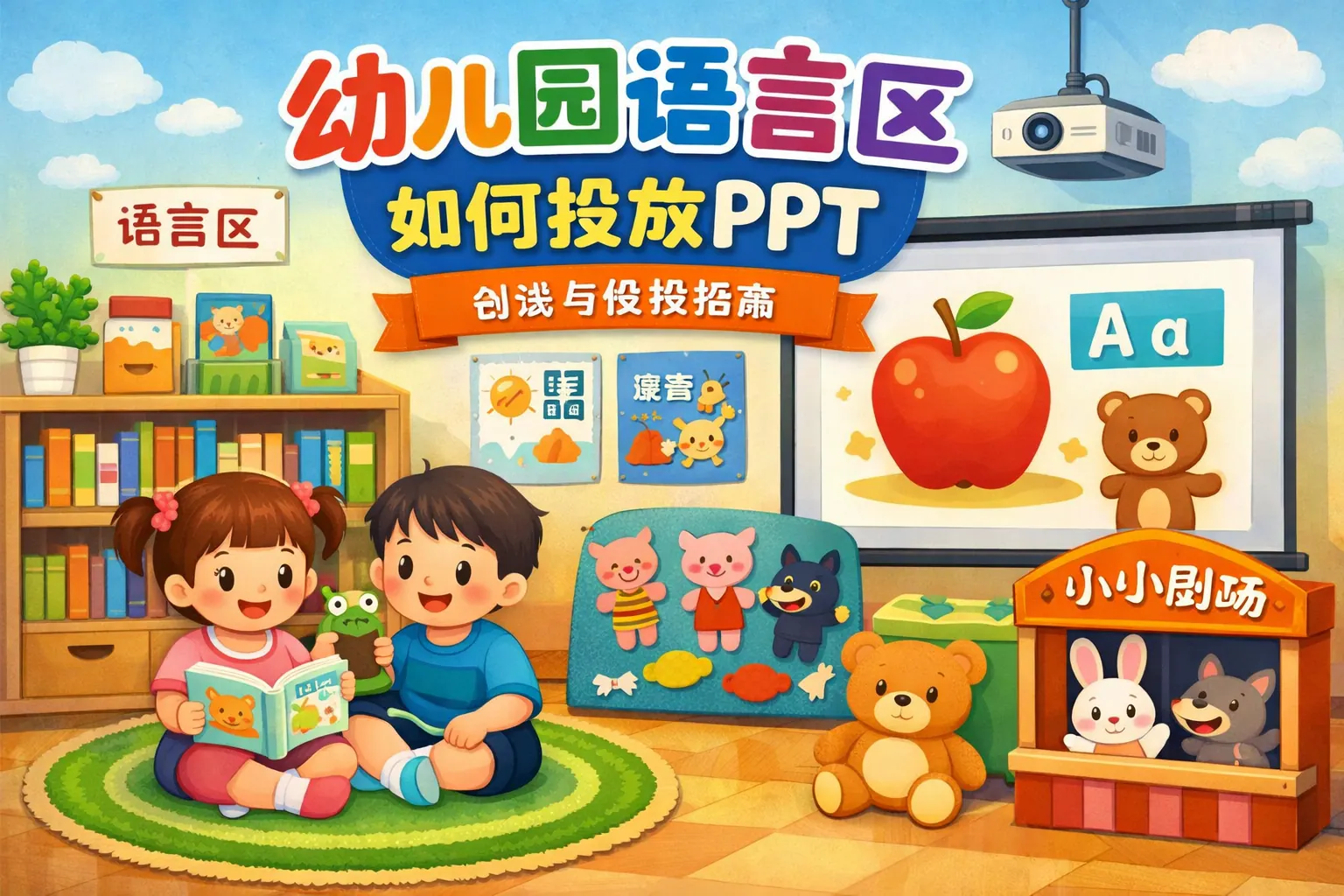 幼儿园语言区如何投放PPT
