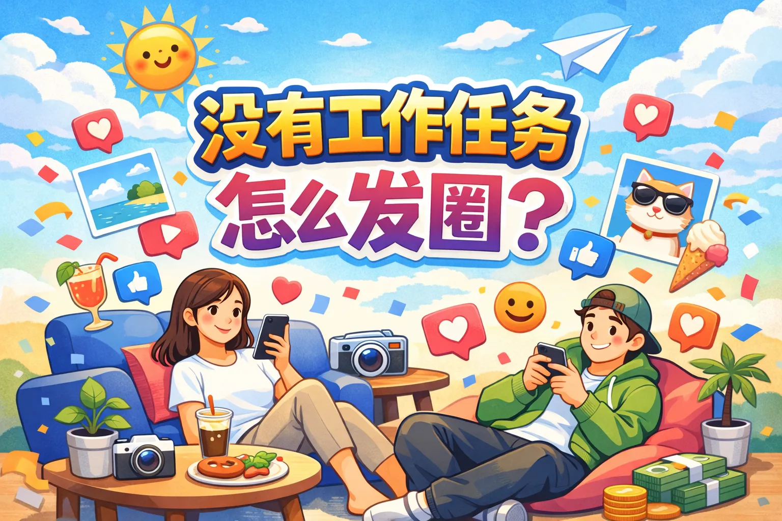 没有工作任务怎么发圈