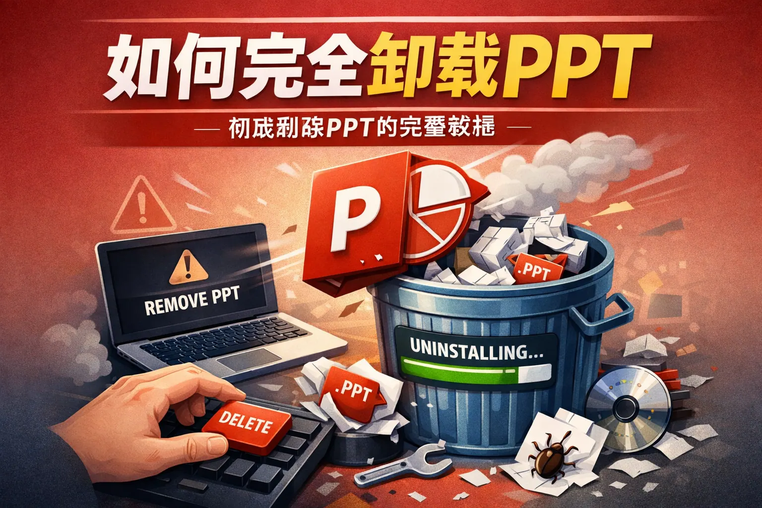 如何完全卸载ppt