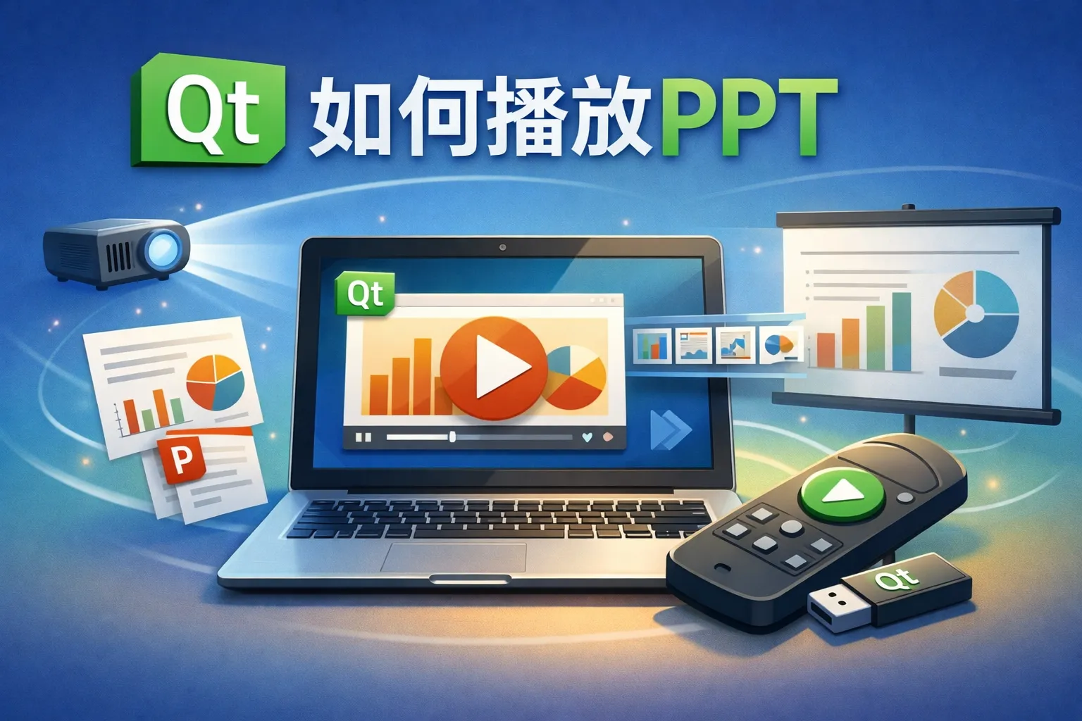 qt 如何播放ppt