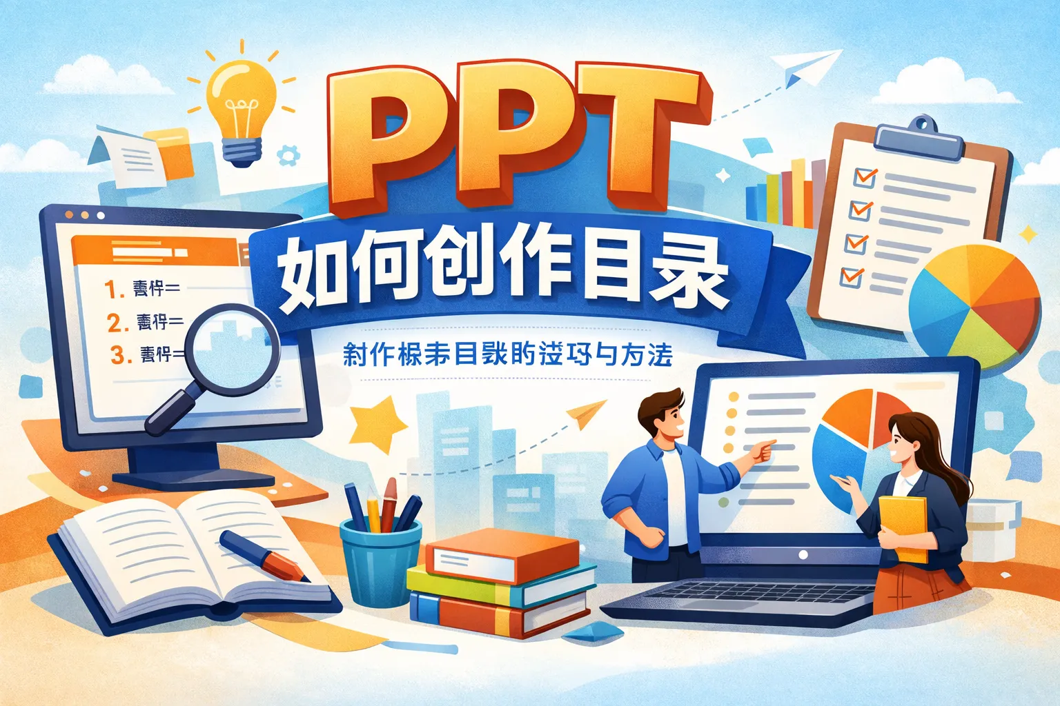 ppt如何创作目录