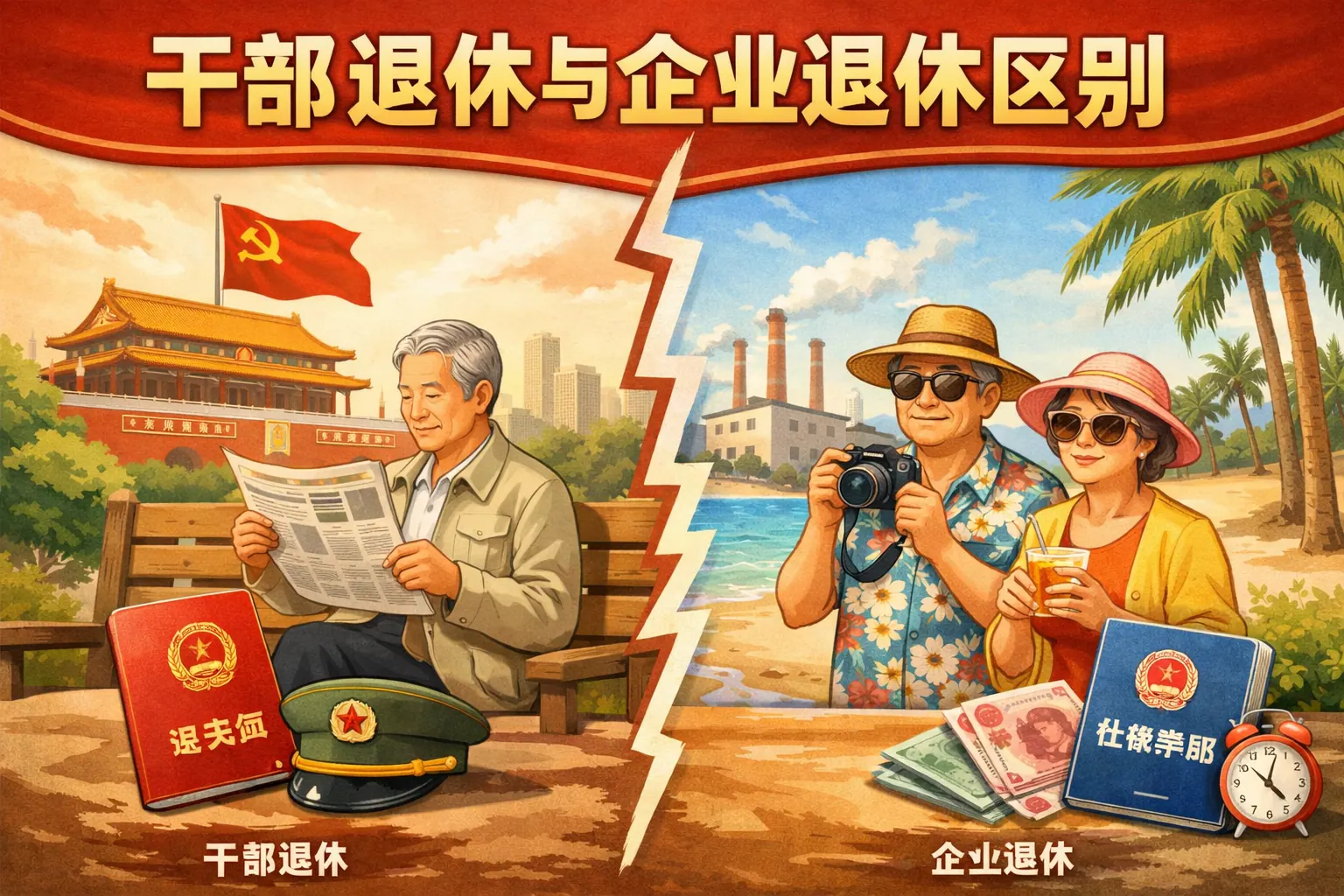 干部退休与企业退休区别