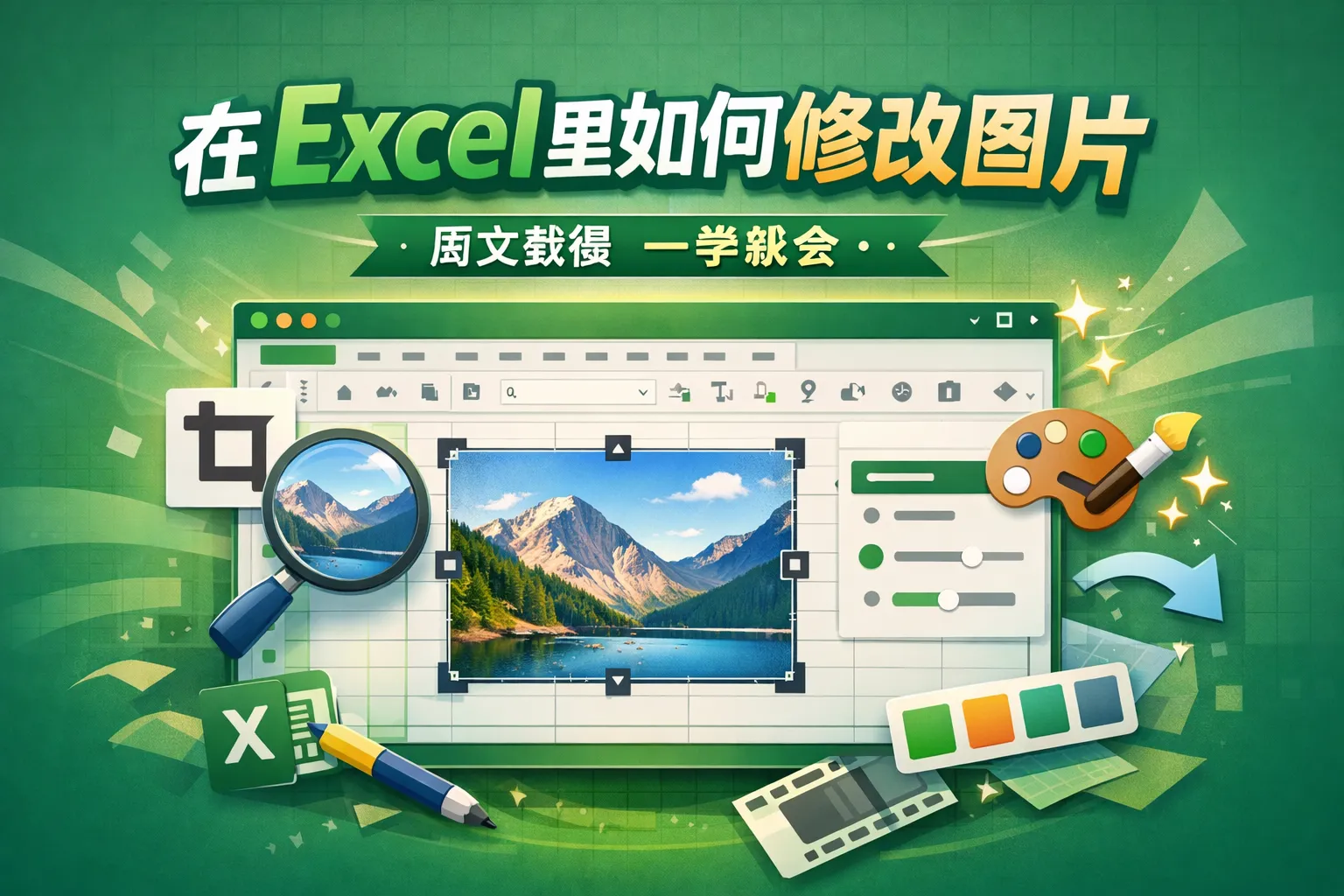 在excel里如何修改图片