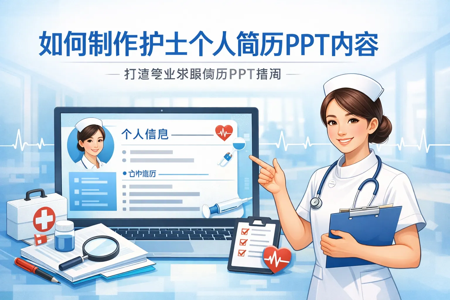 如何制作护士个人简历ppt内容