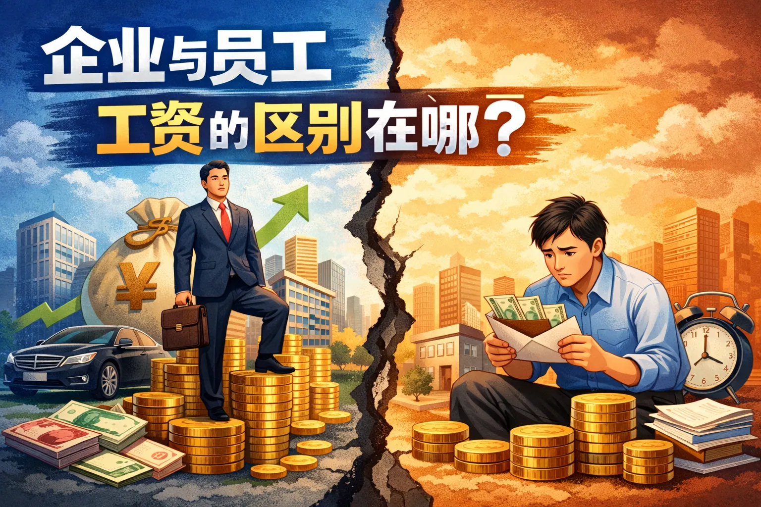 企业与员工工资的区别在哪